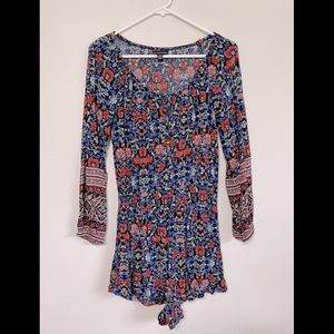 Floral American Eagle Romper